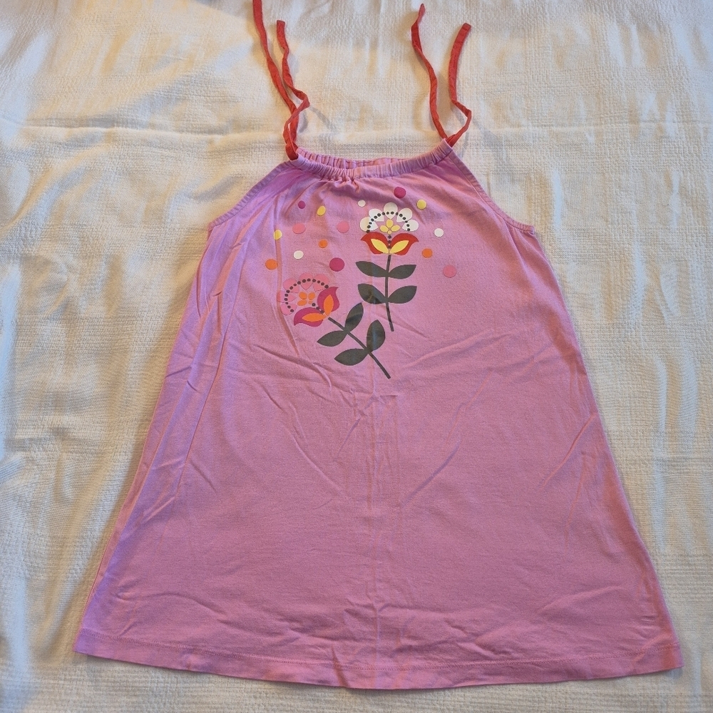 Hanna Andersson girls 110 or 5 pink pillowcase dress flower design VGUC